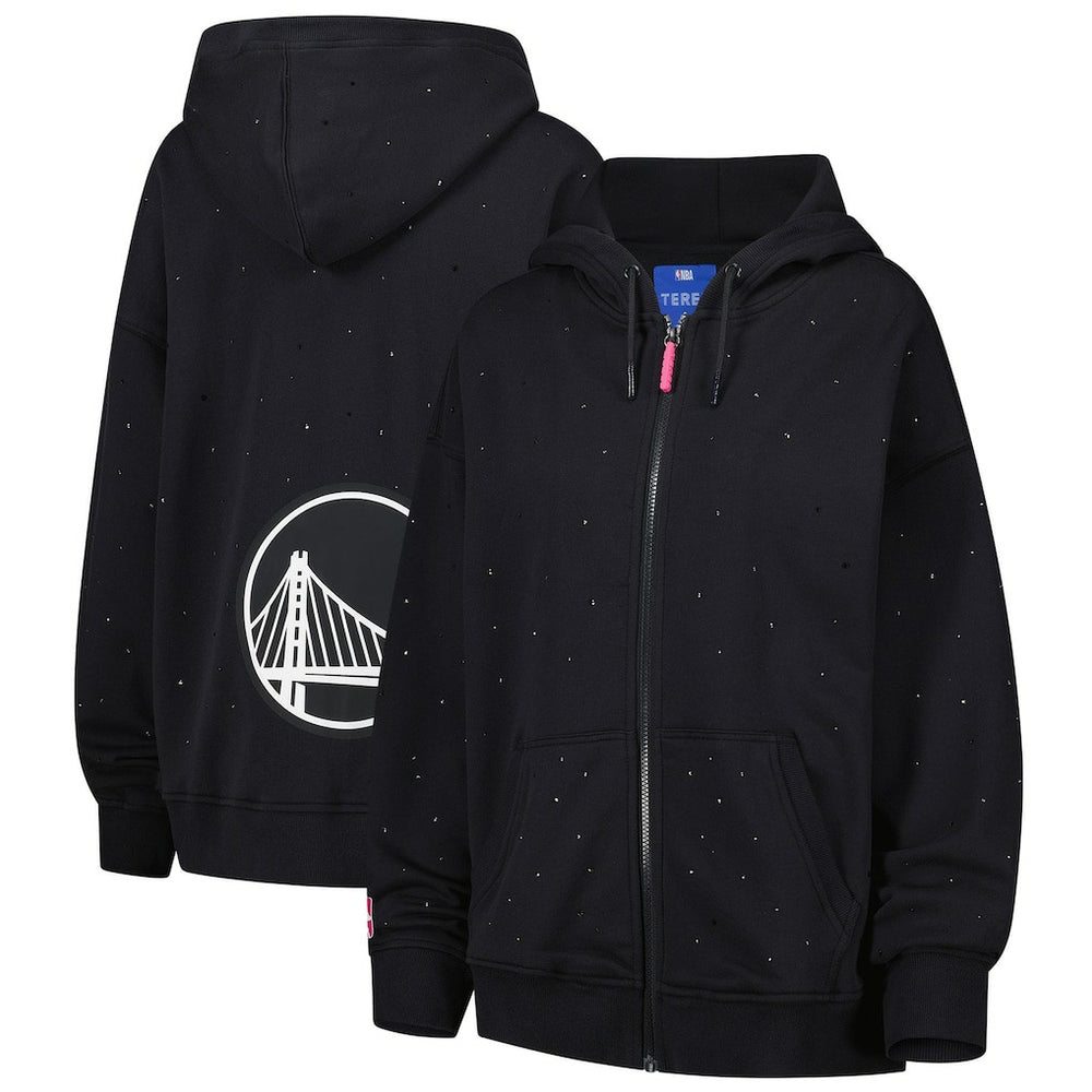 NBA Golden State Warriors Terez Women's Oversized Allover Gemstone Full-Zip Hoodie sale