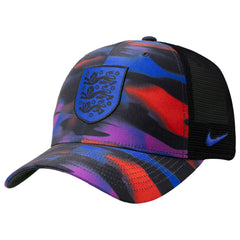England National Team Unisex Rise Printed Trucker Adjustable Hat - Nike Black