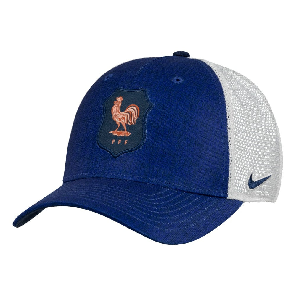 France National Team Unisex Rise Printed Trucker Adjustable Hat - Nike Navy