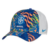 Brazil National Team Unisex Rise Printed Trucker Adjustable Hat - Nike Blue