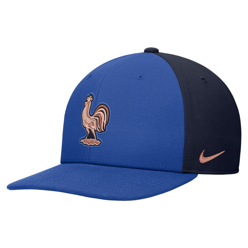France National Team Unisex Pro Flatbill Snapback Hat - Nike Blue