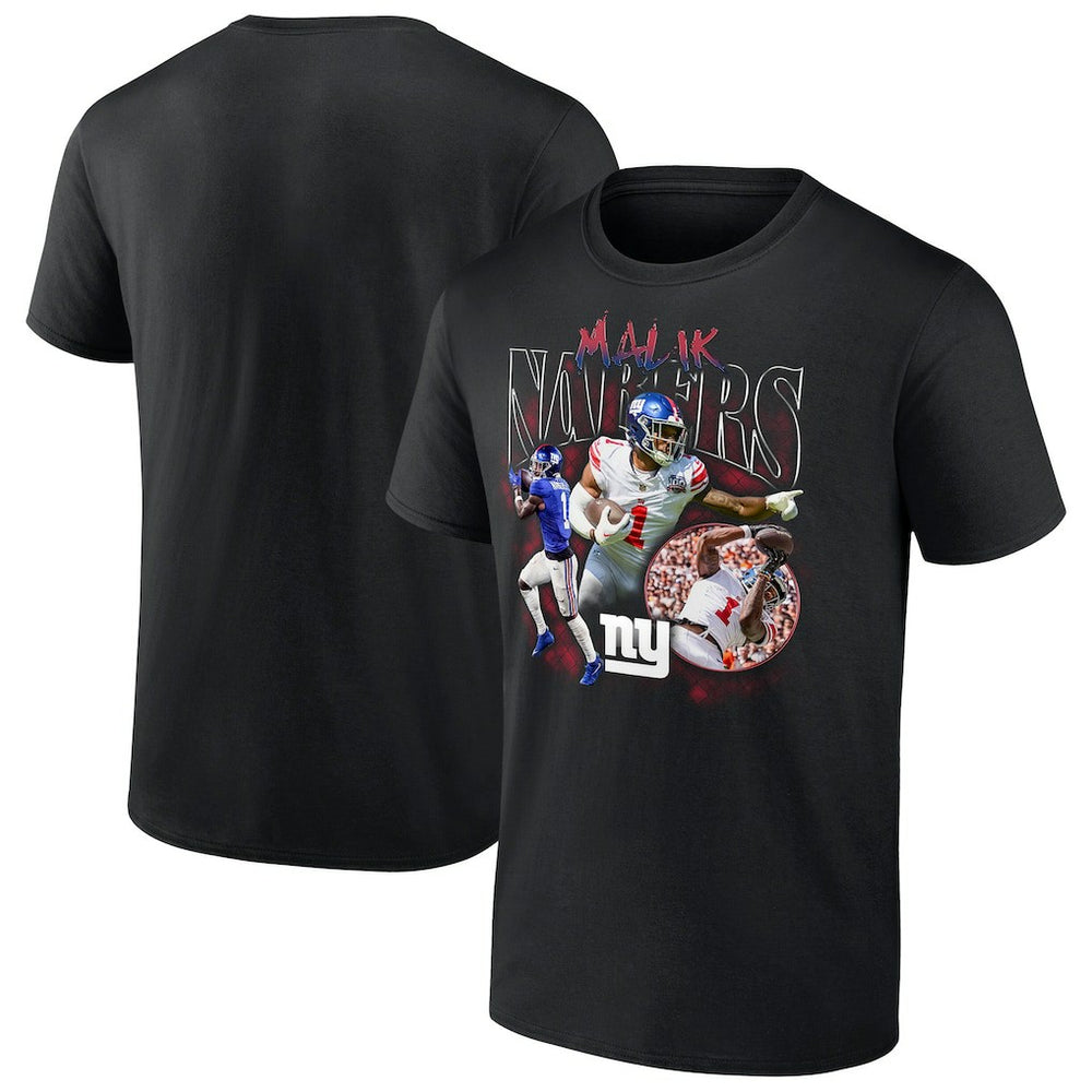 Malik Nabers Notorious Player Graphic T-Shirt - New York Giants