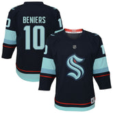 NHL Navy Matty Beniers Seattle Kraken Youth Alternate Replica Player Jersey