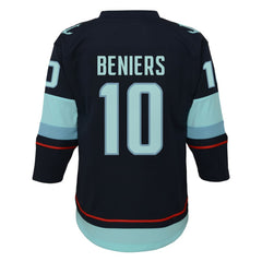 NHL Navy Matty Beniers Seattle Kraken Youth Alternate Replica Player Jersey