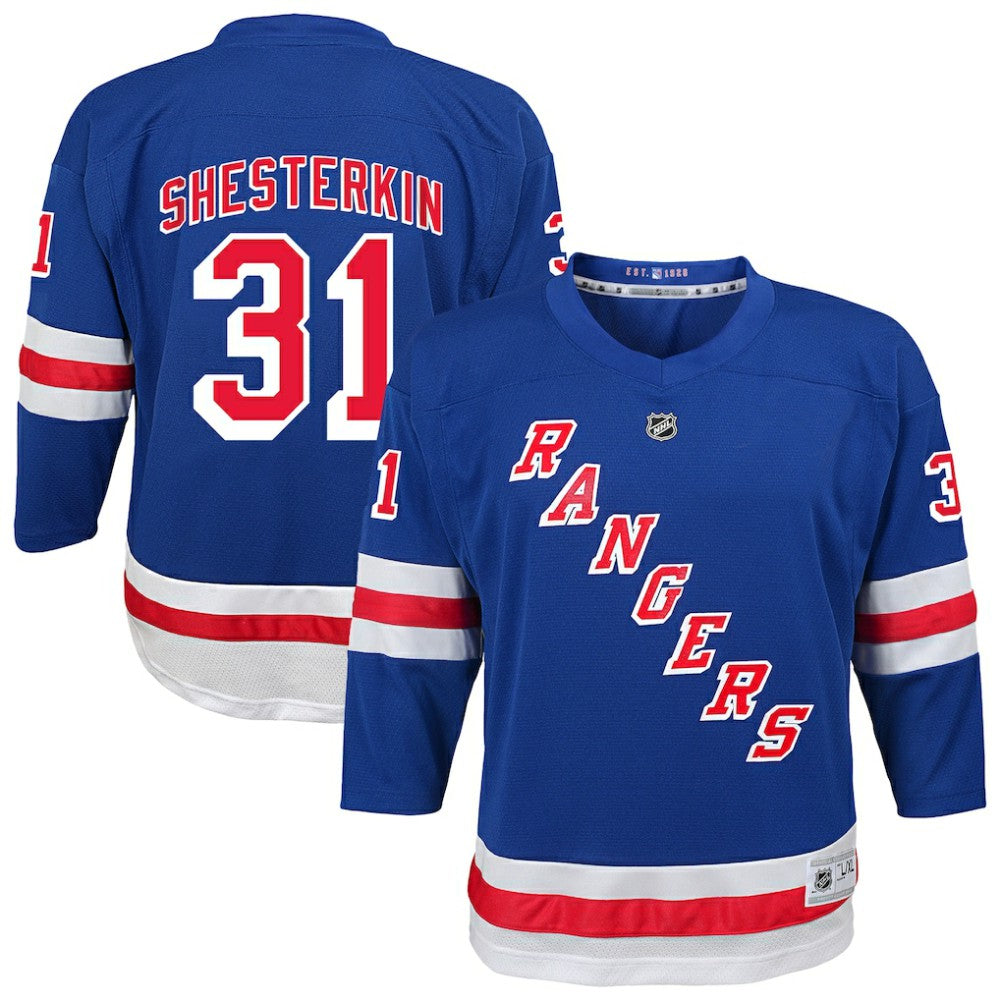 NHL Blue Igor Shesterkin New York Rangers Youth Home Replica Player Jersey