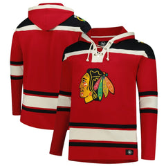 NHL Red Chicago Blackhawks '47 Big & Tall Superior Lacer Fleece Pullover Hoodie