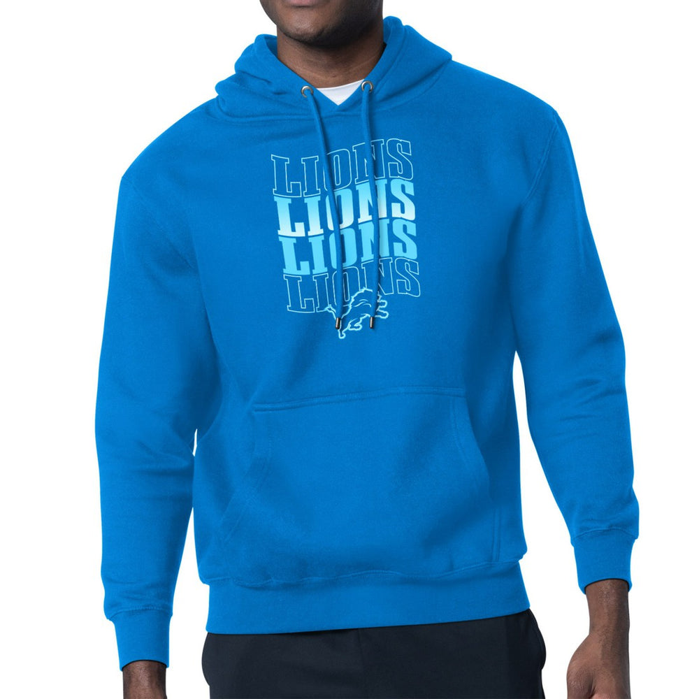 Starter Four Team Name Logo Pullover Hoodie - Detroit Lions
