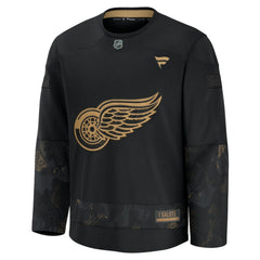 NHL Black Detroit Red Wings Fanatics 2024 Military Appreciation Practice Jersey
