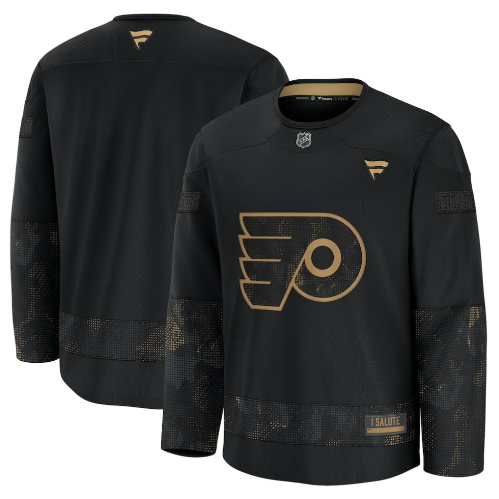 NHL Black Philadelphia Flyers Fanatics 2024 Military Appreciation Practice Jersey