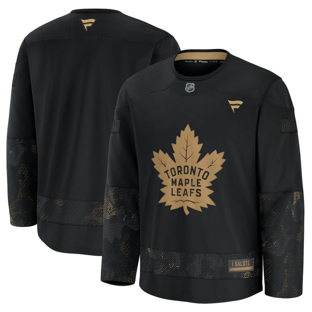 NHL Black Toronto Maple Leafs Fanatics 2024 Military Appreciation Practice Jersey