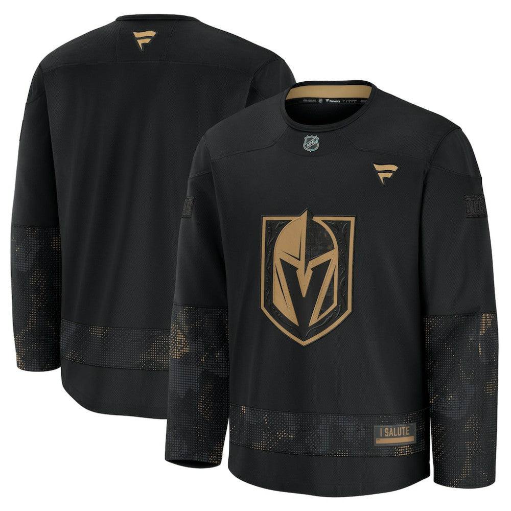 NHL Black Vegas Golden Knights Fanatics 2024 Military Appreciation Practice Jersey