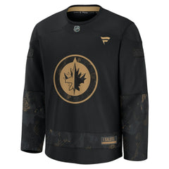 NHL Black Winnipeg Jets Fanatics 2024 Military Appreciation Practice Jersey