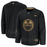 NHL Black Edmonton Oilers Fanatics 2024 Military Appreciation Practice Jersey