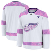 NHL White Detroit Red Wings Fanatics 2024 Hockey Fights Cancer Practice Jersey