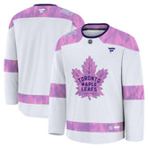 NHL White Toronto Maple Leafs Fanatics 2024 Hockey Fights Cancer Practice Jersey