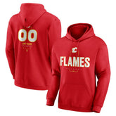 NHL Red Calgary Flames Personalized Name & Number Midfielder Pullover Hoodie