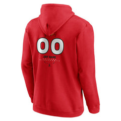 NHL Red Chicago Blackhawks Personalized Name & Number Midfielder Pullover Hoodie