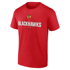 NHL Red Chicago Blackhawks Personalized Name & Number Midfielder T-Shirt