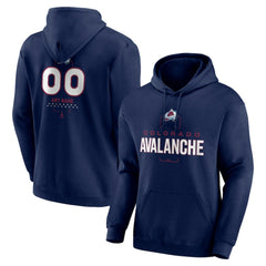 NHL Navy Colorado Avalanche Personalized Name & Number Midfielder Pullover Hoodie