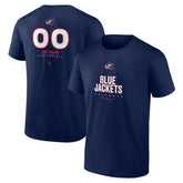 NHL Navy Columbus Blue Jackets Personalized Name & Number Midfielder T-Shirt