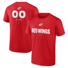 NHL Red Detroit Red Wings Personalized Name & Number Midfielder T-Shirt