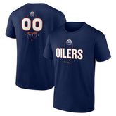 NHL Navy Edmonton Oilers Personalized Name & Number Midfielder T-Shirt