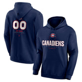 NHL Navy Montreal Canadiens Personalized Name & Number Midfielder Pullover Hoodie