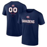 NHL Navy Montreal Canadiens Personalized Name & Number Midfielder T-Shirt