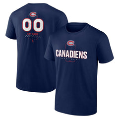 NHL Navy Montreal Canadiens Personalized Name & Number Midfielder T-Shirt