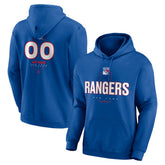 NHL Blue New York Rangers Personalized Name & Number Midfielder Pullover Hoodie