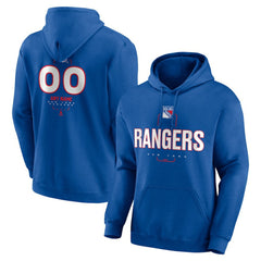NHL Blue New York Rangers Personalized Name & Number Midfielder Pullover Hoodie