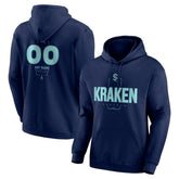 NHL Deep Sea Blue Seattle Kraken Personalized Name & Number Midfielder Pullover Hoodie