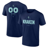NHL Deep Sea Blue Seattle Kraken Personalized Name & Number Midfielder T-Shirt