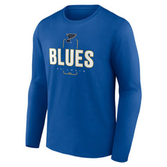 NHL Blue St. Louis Blues Personalized Name & Number Midfielder Long Sleeve T-Shirt