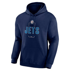 NHL Navy Winnipeg Jets Personalized Name & Number Midfielder Pullover Hoodie