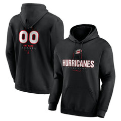 NHL Black Carolina Hurricanes Personalized Name & Number Midfielder Pullover Hoodie