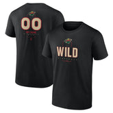 NHL Black Minnesota Wild Personalized Name & Number Midfielder T-Shirt
