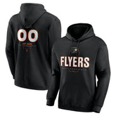 NHL Black Philadelphia Flyers Personalized Name & Number Midfielder Pullover Hoodie