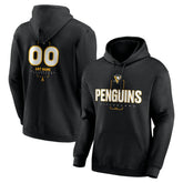 NHL Black Pittsburgh Penguins Personalized Name & Number Midfielder Pullover Hoodie