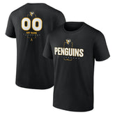 NHL Black Pittsburgh Penguins Personalized Name & Number Midfielder T-Shirt