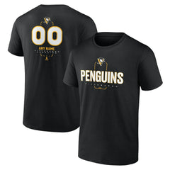 NHL Black Pittsburgh Penguins Personalized Name & Number Midfielder T-Shirt