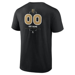 NHL Black Vegas Golden Knights Personalized Name & Number Midfielder T-Shirt
