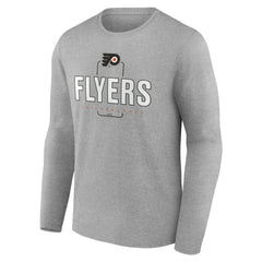 NHL Gray Philadelphia Flyers Personalized Name & Number Midfielder Long Sleeve T-Shirt