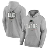 NHL Gray Philadelphia Flyers Personalized Name & Number Midfielder Pullover Hoodie