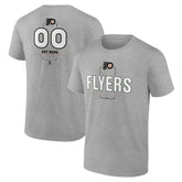 NHL Gray Philadelphia Flyers Personalized Name & Number Midfielder T-Shirt