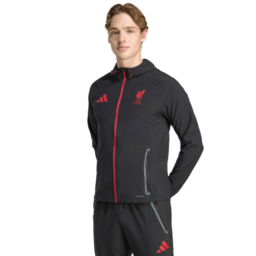 Liverpool 2025/26 Tiro Vis Tech Travel Jacket - Adidas Black