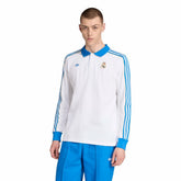 Real Madrid Terrace Icons Long Sleeve Polo - Adidas White