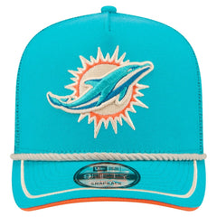 Vintage Team Rope A-Frame Trucker 9FIFTY Snapback Hat - Miami Dolphins