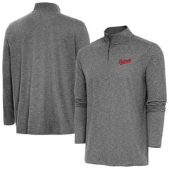 NHL Heather Black Detroit Red Wings Antigua 2025 NHL Stadium Series Hunk Quarter-Zip Jacket