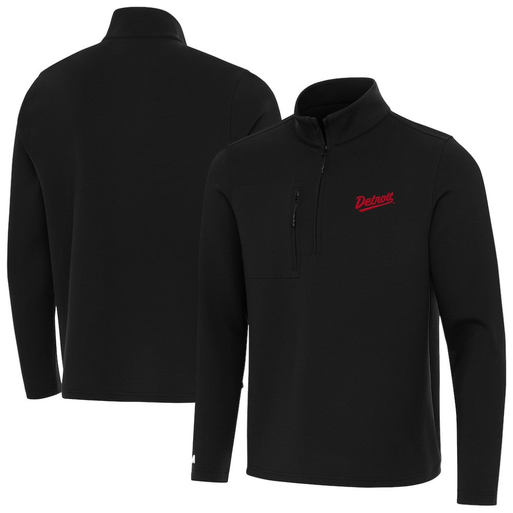 NHL Black Detroit Red Wings Antigua 2025 NHL Stadium Series Insider Quarter-Zip Top